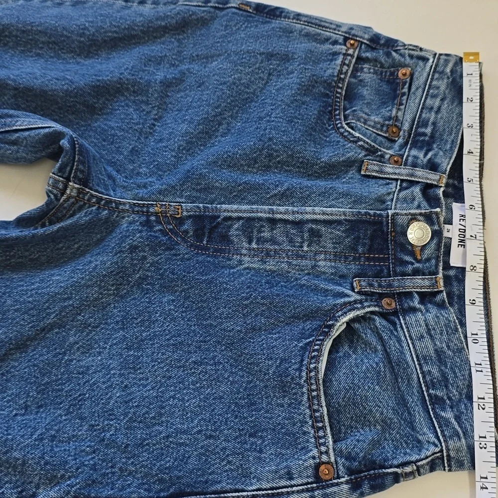 Re/Done Deep Blue Straight Jeans